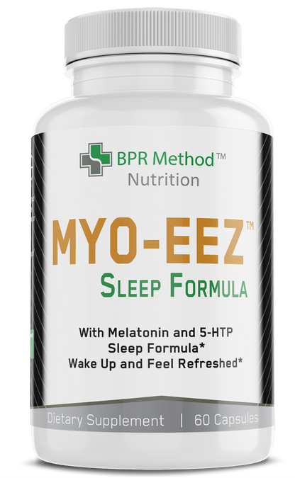 Myo-Eez™ Sleep Formula — Natural Sleep Aid with 10 mg Melatonin, GABA & Chamomile (60 Capsules)