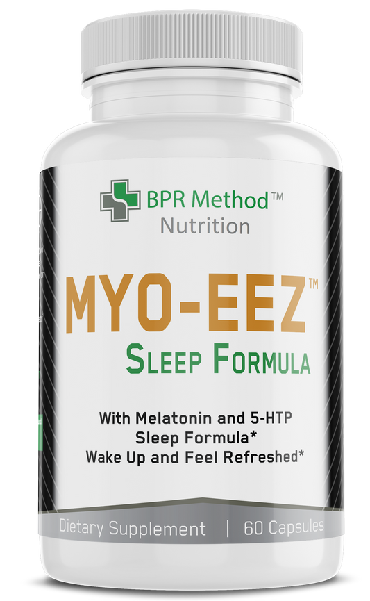 Myo-Eez™ Sleep Formula — Natural Sleep Aid with 10 mg Melatonin, GABA & Chamomile (60 Capsules)