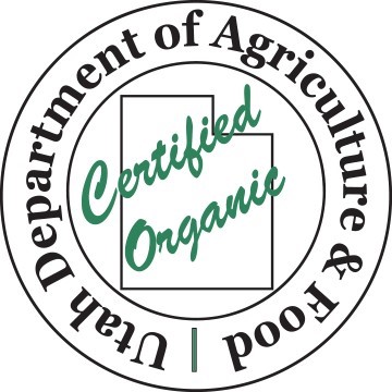 A usda certified organic food label.